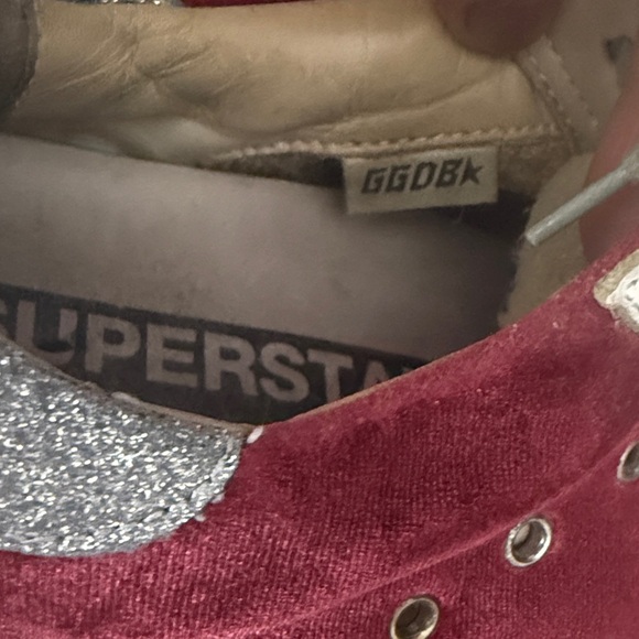 Golden Goose Burgundy and White Sneakers - Picture 8 of 15